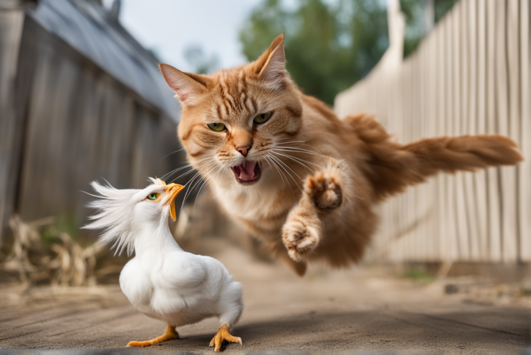 Will a cat kill and eat a chicken?