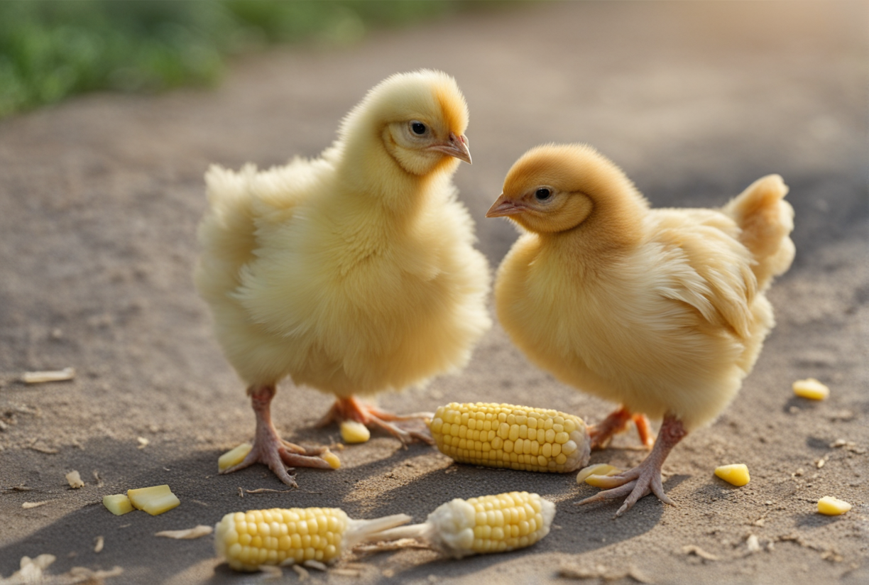 can baby chickens eat corn on the cob