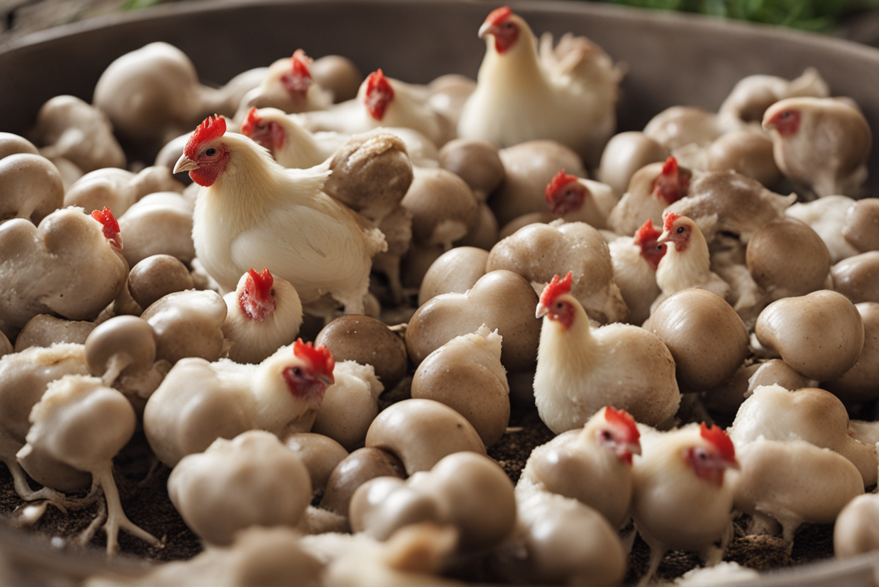 can chickens eat cremini mushrooms