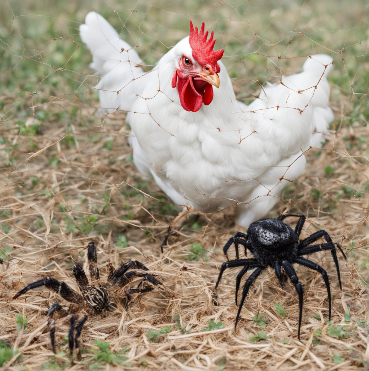 can chickens eat venomous spiders