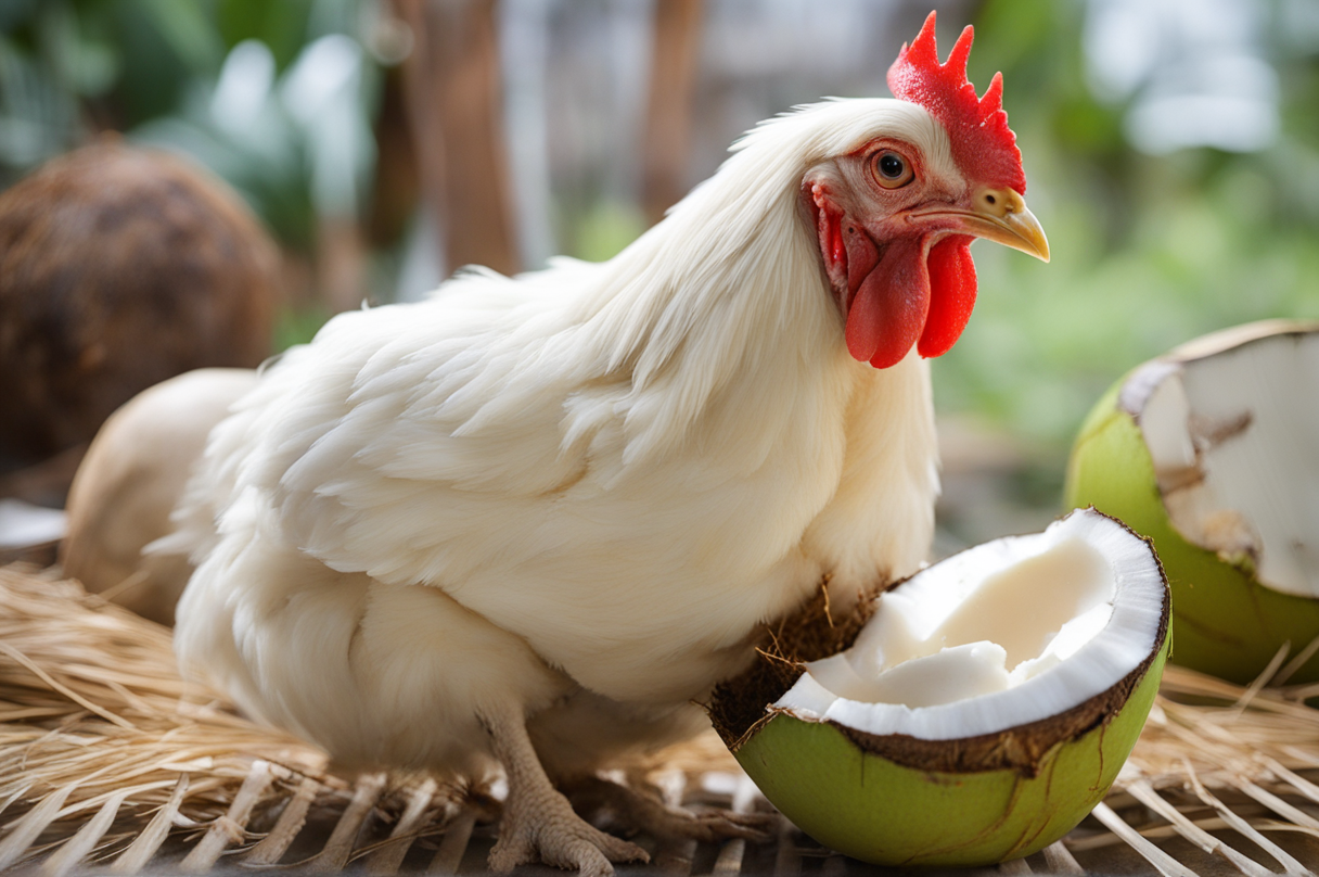 can chickens eat coconut cream
