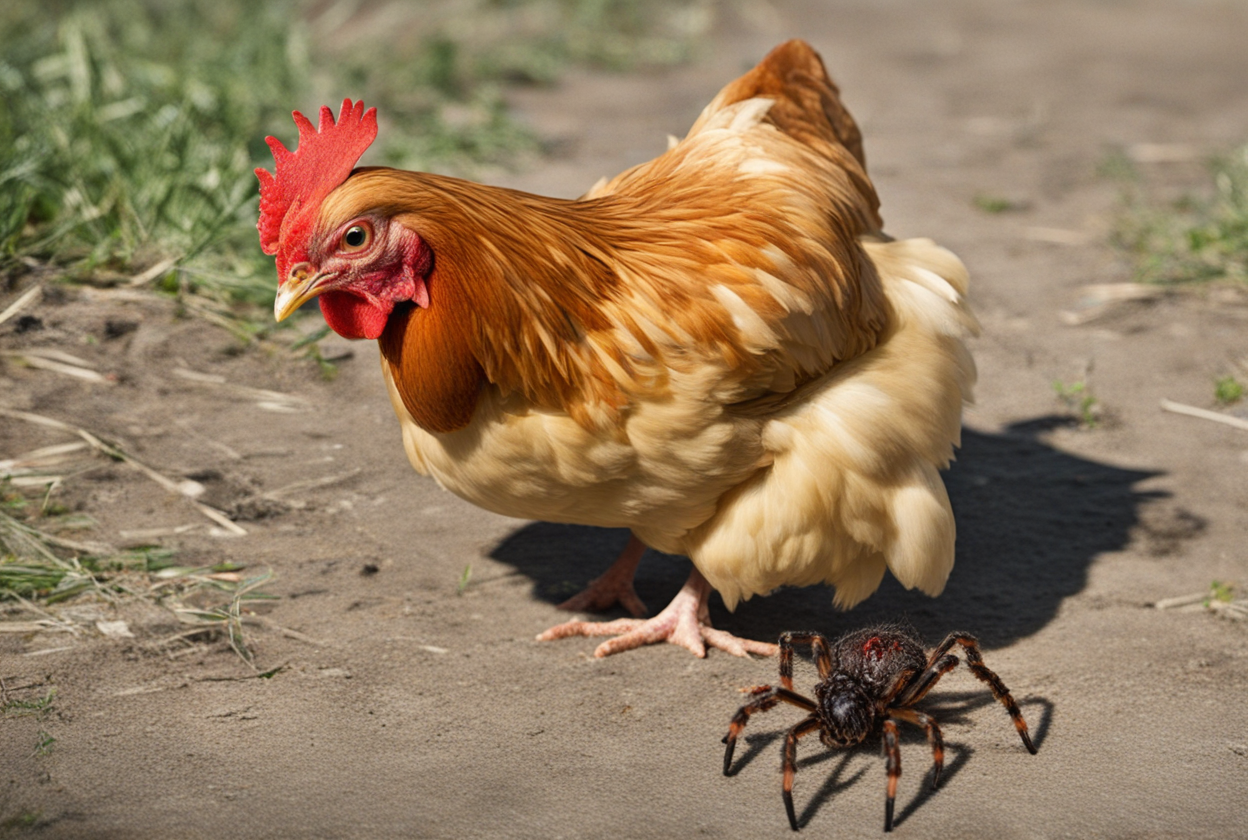 can chickens eat venomous spiders
