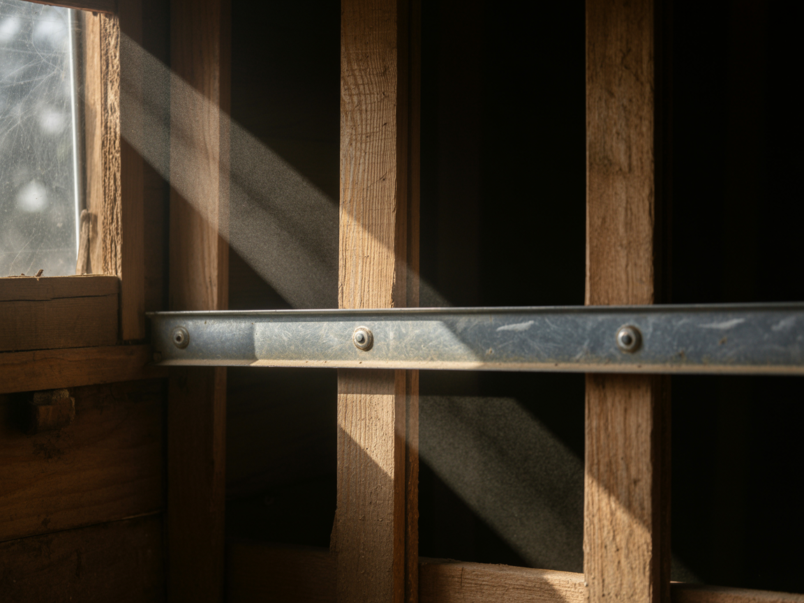 Roost bars: wide side up