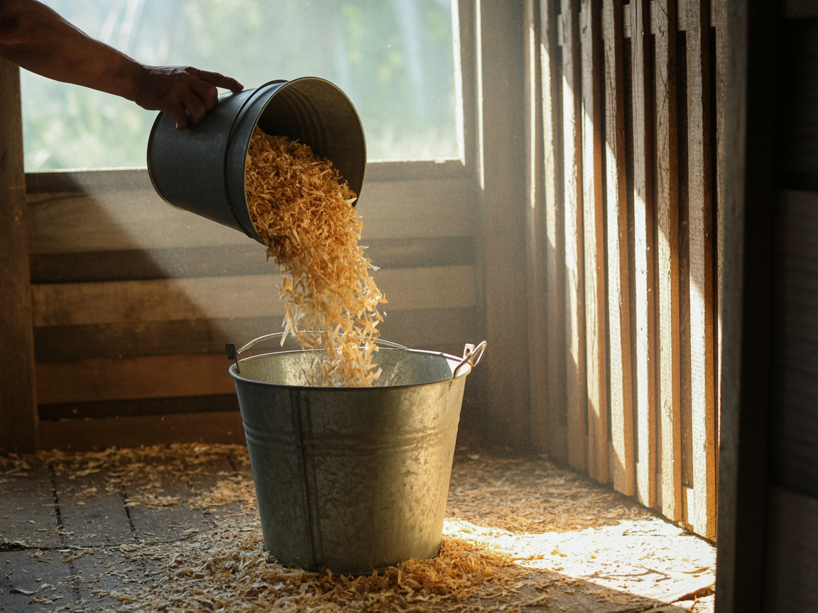 Sand or shavings? I use shavings