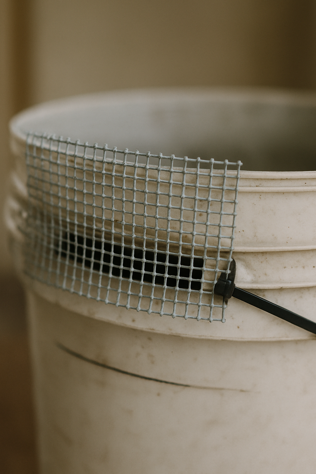 A bucket won't stop a raccoon